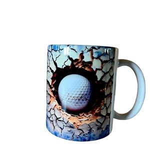 3D Golf Coffee Mug 11oz Ceramic/ New in Box